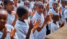 Children in DRC play at school